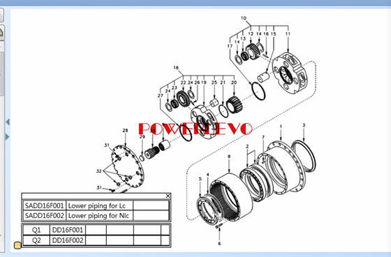 सूर्य गियर 20t खुदाई स्विंग गियर बॉक्स, EC210 EC210B स्विंग गियर बॉक्स